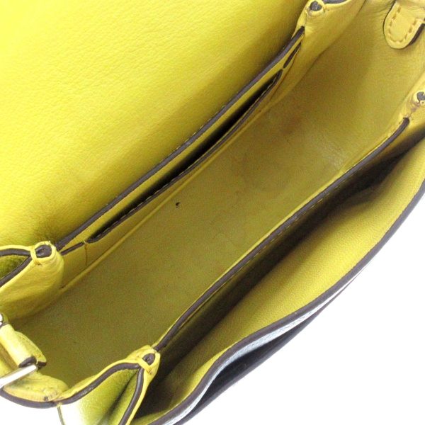 37670519 6 Louis Vuitton Vivienne S Rock Leather Handbag Navy Yellow Brown