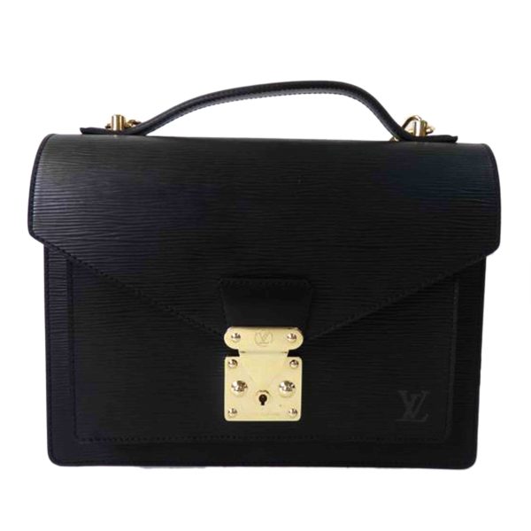 37673 1 Louis Vuitton Monceau Epi Handbag Black