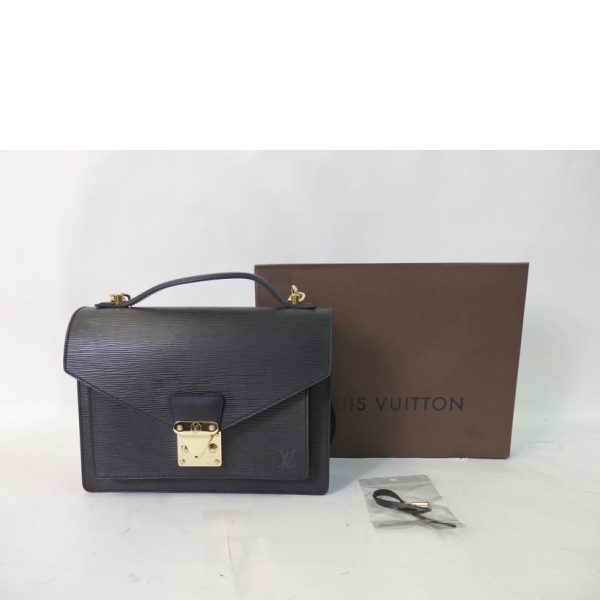 37673 8 Louis Vuitton Monceau Epi Handbag Black