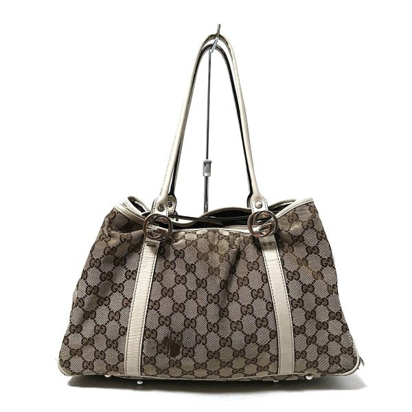 37673408 1 Gucci Gg Twins Jacquard Tote Bag Brown