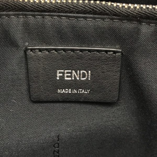 37675332 7 Fendi Handbag Leather Black Silver