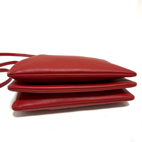 37678087 4 Celine Tri Large Leather Shoulder Bag Red