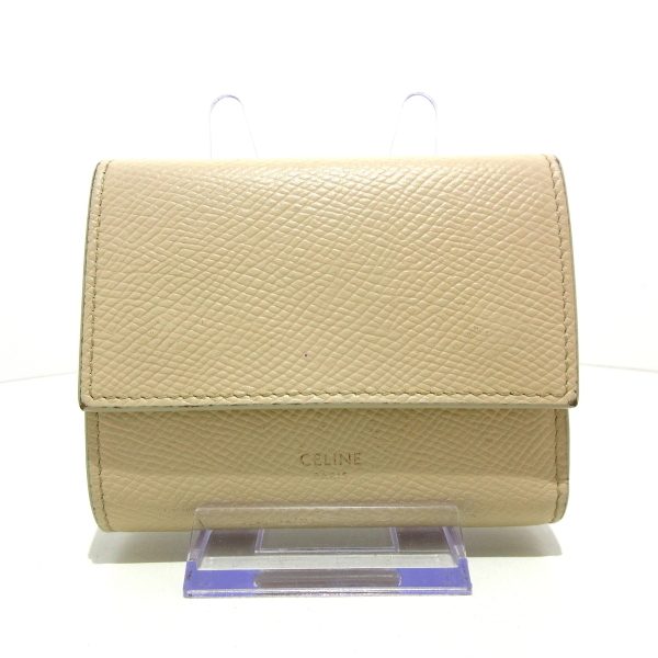 37688730 1 Celine Small Trifold Leather Wallet Ivory