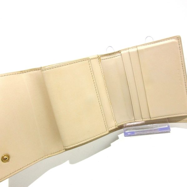 37688730 3 Celine Small Trifold Leather Wallet Ivory