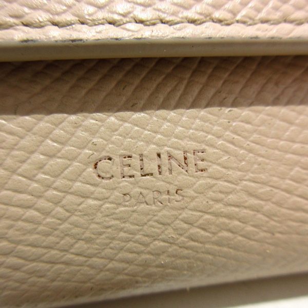 37688730 5 Celine Small Trifold Leather Wallet Ivory