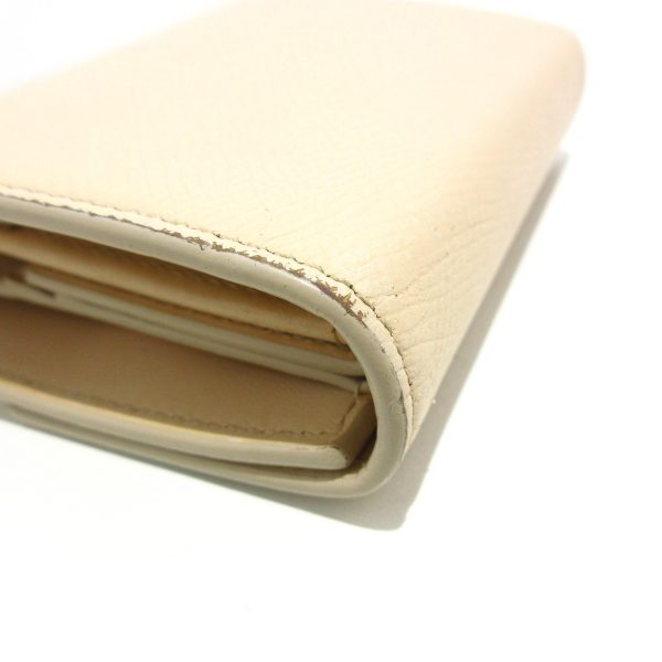 37688730 6 Celine Small Trifold Leather Wallet Ivory