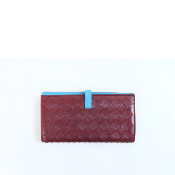 37699 2 Bottega Veneta Intrecciato Long Wallet