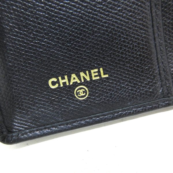 37701229 5 Chanel Coco Button Long Wallet Caviar Skin Black