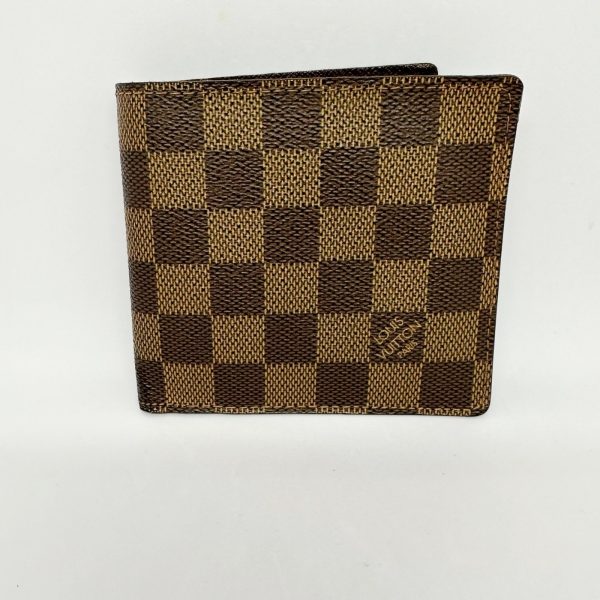 37727566 1 Louis Vuitton Portefeuil Marco Canvas Damier Bifold Wallet Brown