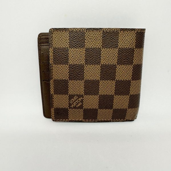 37727566 2 Louis Vuitton Portefeuil Marco Canvas Damier Bifold Wallet Brown