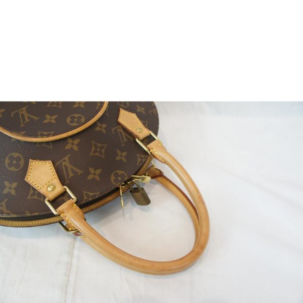 37733 4 Louis Vuitton Ellipse Monogram Satchel Bag Brown