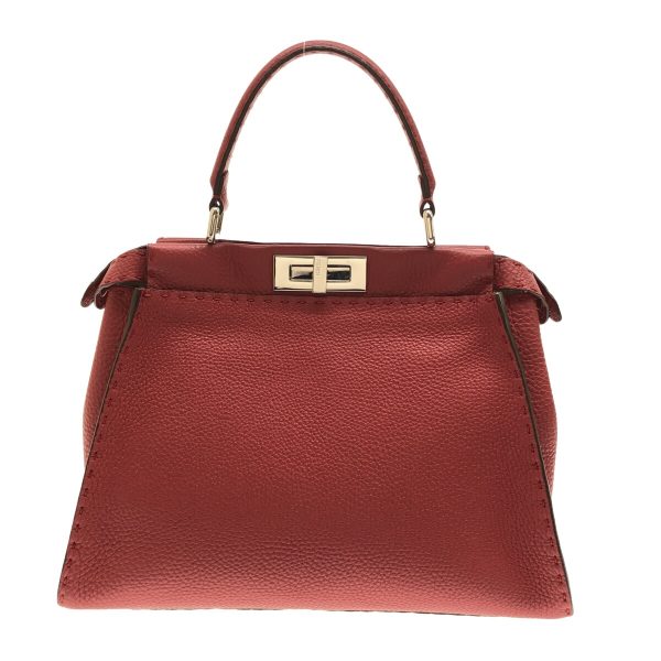 37737860 3 Fendi Handbag Leather Red