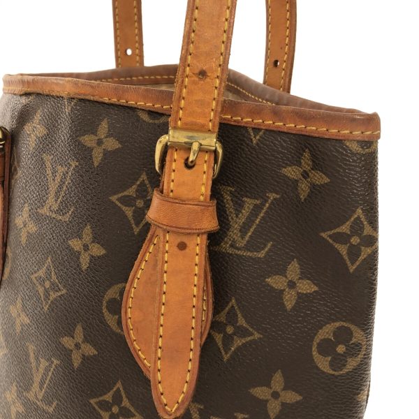 37742480 10 Louis Vuitton Petit Baguette Canvas Monogram Shoulder Bag Brown