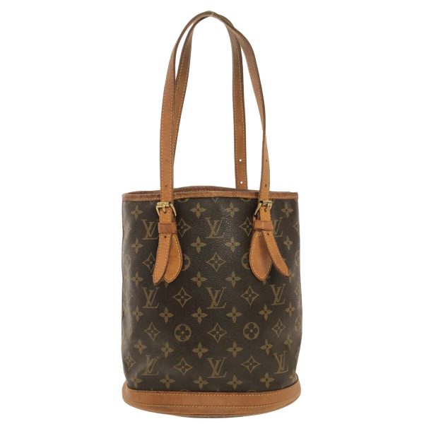 37742480 3 Louis Vuitton Petit Baguette Canvas Monogram Shoulder Bag Brown