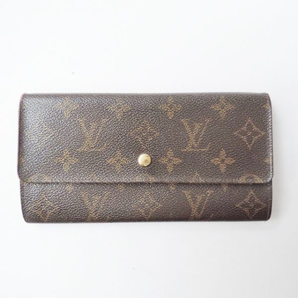 37744042 1 Louis Vuitton Pochette Porte Mone Canvas x Long Wallet Brown