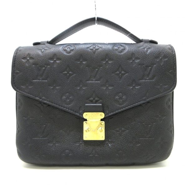 37746651 1 Louis Vuitton Pochette Metis Leather Empreinte Handbag Noir