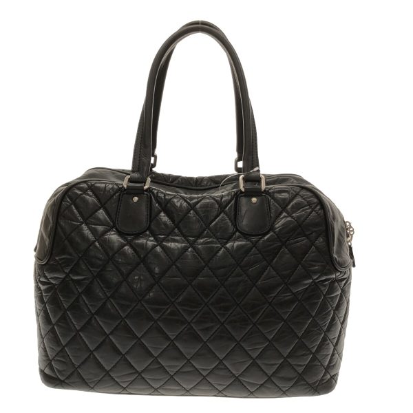 37748480 3 Chanel Paris New York Line Boston Bag Calfskin Black