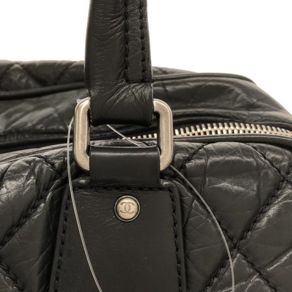 37748480 9 Chanel Paris New York Line Boston Bag Calfskin Black