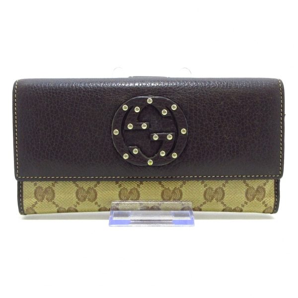 37748497 1 Gucci Blondie GG Long Wallet Beige Dark Brown