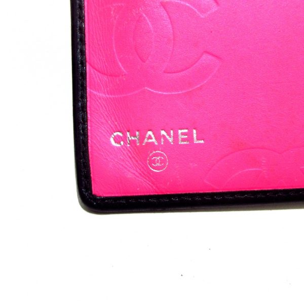 37748504 5 Chanel Cambon Line Lambskin Enamel Long Wallet Black