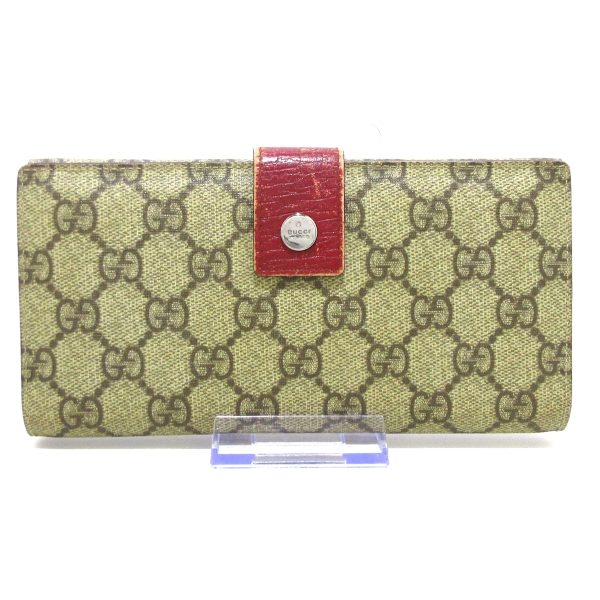 37750638 1 Gucci Gg Supreme Pvc Wallet Beige