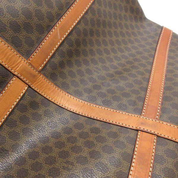 37750666 10 Celine Macadam Pattern PVC Boston Bag Brown