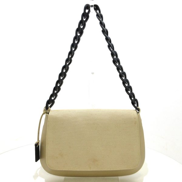 37758844 1 Gucci Canvas Shoulder Bag Gray Beige