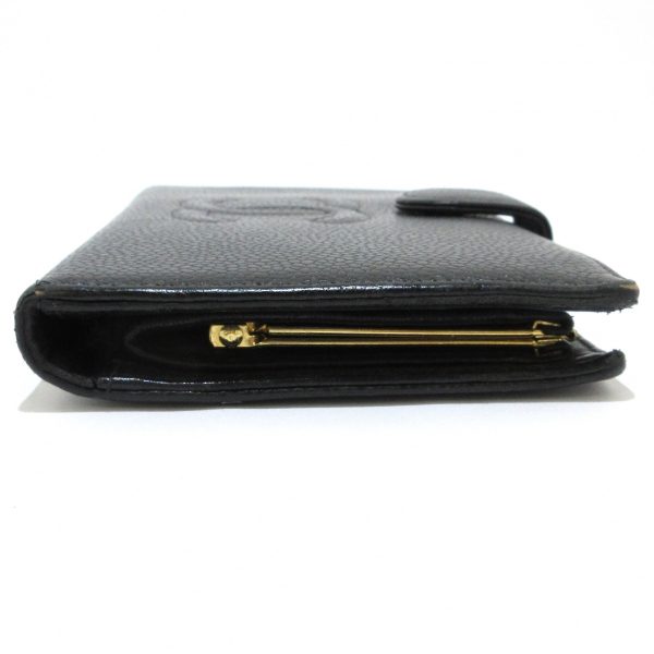 37759929 8 Chanel Caviar Skin Clasp Long Wallet Black