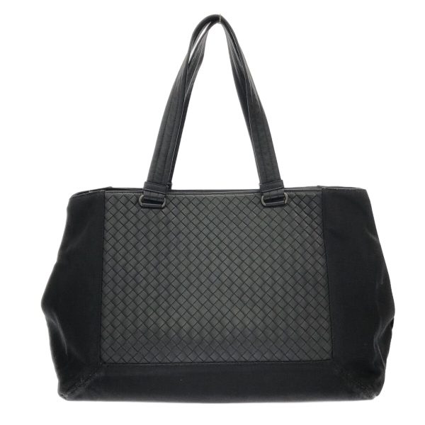 37762093 1 Bottega Veneta Intrecciato Tote Bag Black Nylon