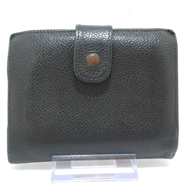 37763395 2 Chanel Bifold Coco Mark Caviar Skin Wallet Black