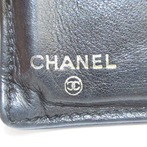 37763395 5 Chanel Bifold Coco Mark Caviar Skin Wallet Black