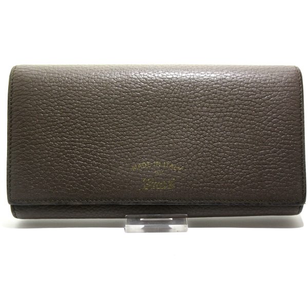 37763426 1 Gucci Swing Leather Wallet Dark Brown