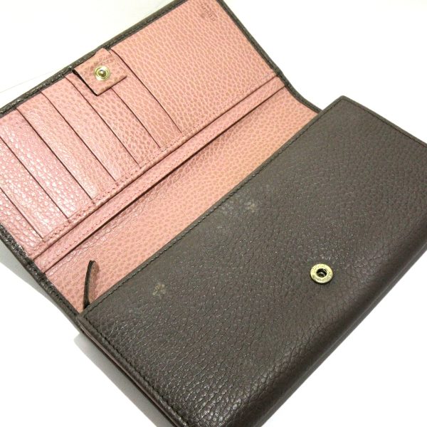 37763426 3 Gucci Swing Leather Wallet Dark Brown