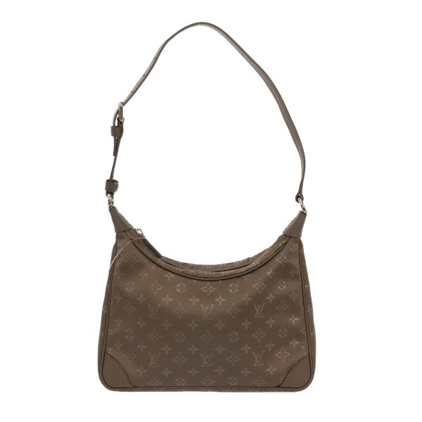 37766498 1 Louis Vuitton Little Boulogne Satin Monogram Shoulder Bag Bronze