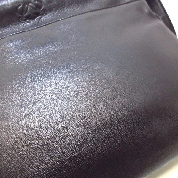 37768901 11 Loewe Shoulder Bag Leather Black