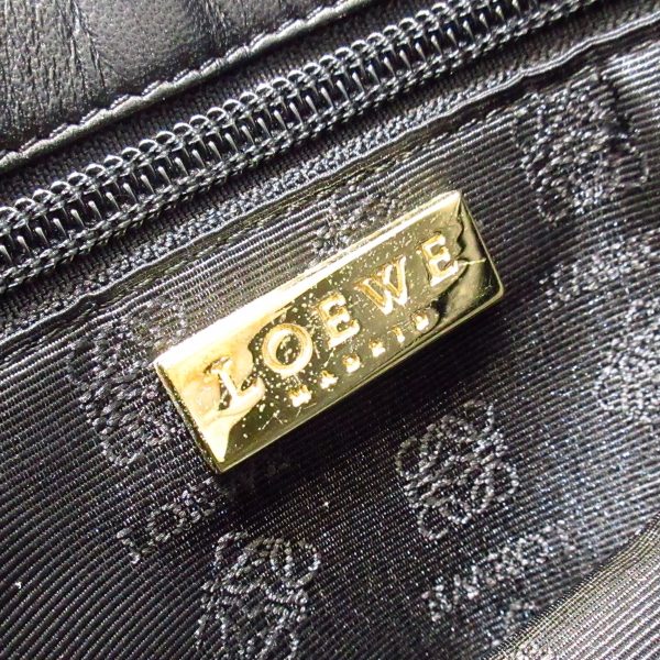 37768901 7 Loewe Shoulder Bag Leather Black