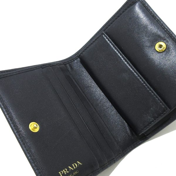 37770029 3 Prada Bifold Wallet Leather Black