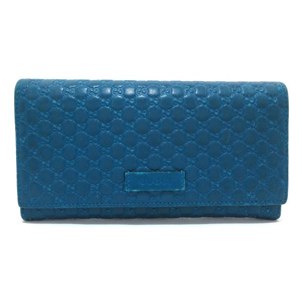 37773496 1 Gucci Micro Guccisima Long Wallet Blue Green