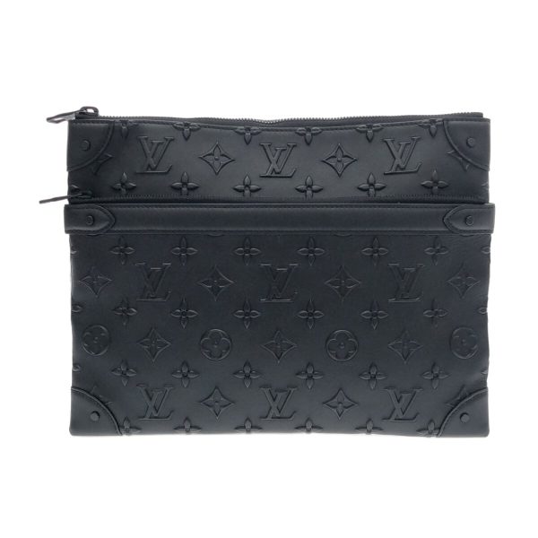 37776987 1 Louis Vuitton Virgil Abloh Leather Clutch Bag Black