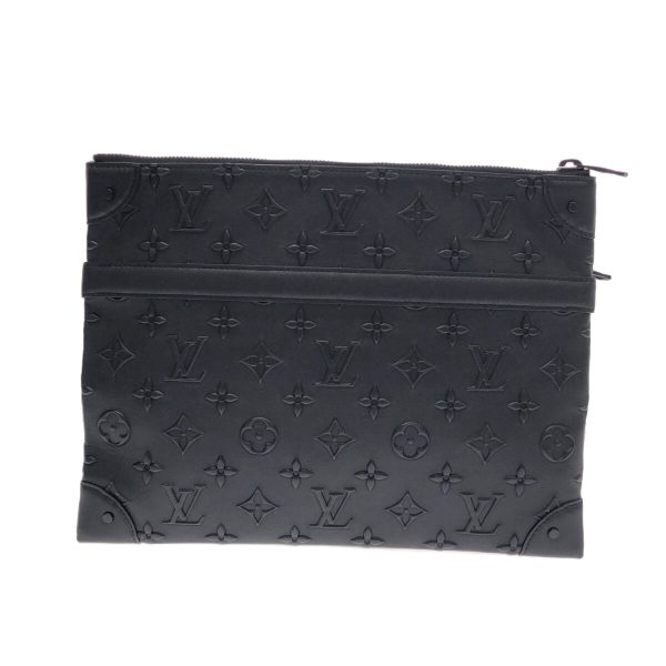 37776987 3 Louis Vuitton Virgil Abloh Leather Clutch Bag Black