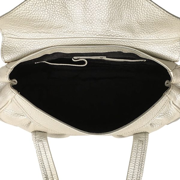 37777915 7 Celine Large Chouquette Leather Shoulder Bag Silver