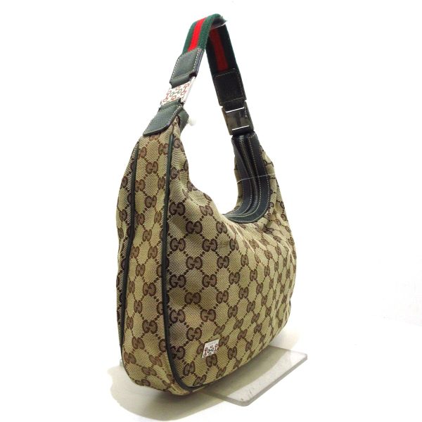 37779044 2 Gucci Gg Pattern Sherry Jacquard Shoulder Bag Beige