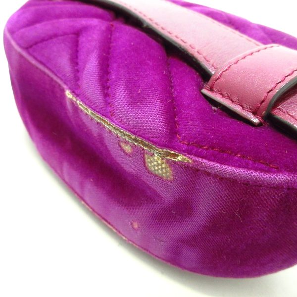 37780538 5 Gucci Gg Marmont Velor Waist Pouch Purple