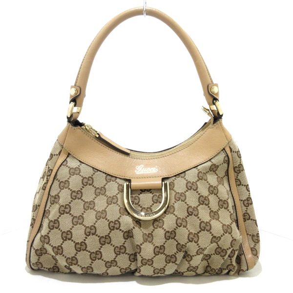 37780907 1 Gucci Abbey Gg Pattern Jacquard Shoulder Bag Beige