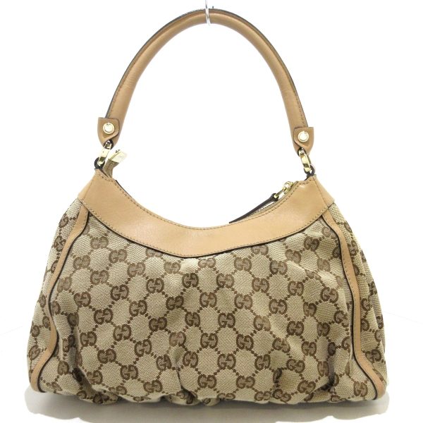 37780907 3 Gucci Abbey Gg Pattern Jacquard Shoulder Bag Beige