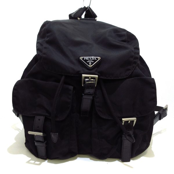 37780915 1 Prada Rucksack Nylon Leather Black