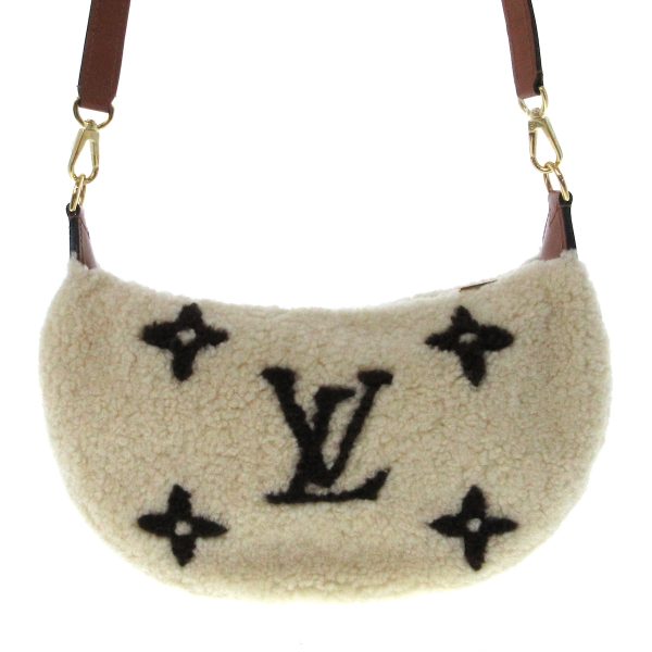 37782882 3 Louis Vuitton Over the Moon Shearling Shoulder Bag Creme Marron