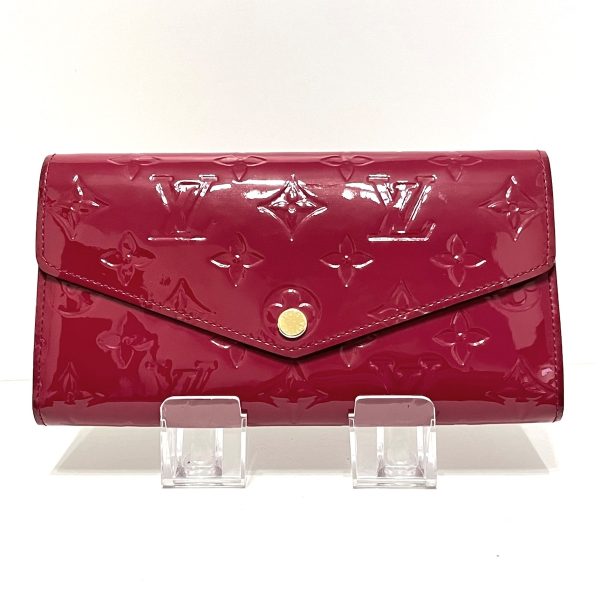 37785044 1 Louis Vuitton Portefeuille Sarah Long Wallet Patent Leather Rose Andian