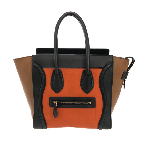 37790075 1 Celine Luggage Micro Shopper Leather Handbag Orange