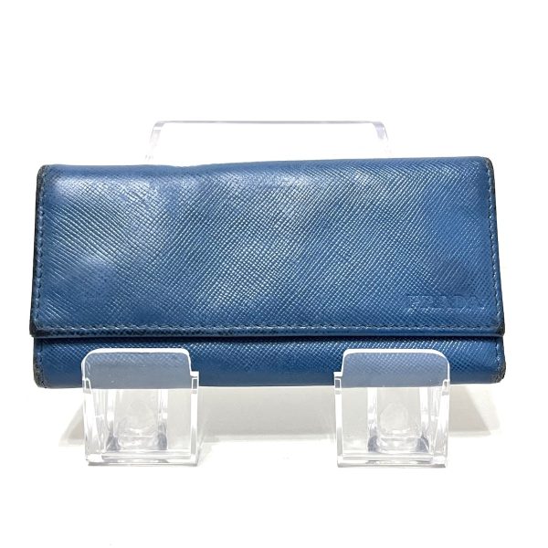 37790931 1 Prada Key Case Leather Blue